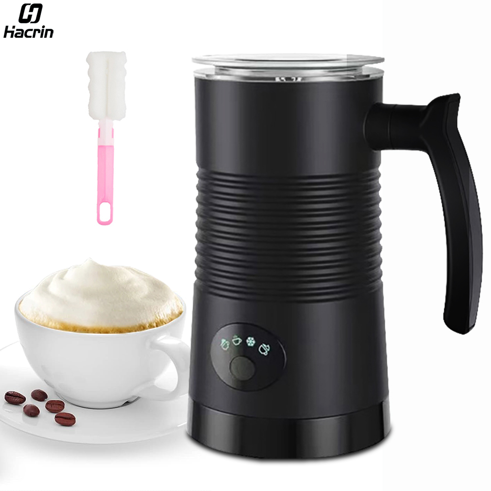 Electric Milk Frother Handheld - 電動ミルク泡立て器ミルクフォームマシンコーヒーカプチーノラテ 4 in 1 ホットおよびコールドフォームメーカー自動ミルク泡立て器フォーマー