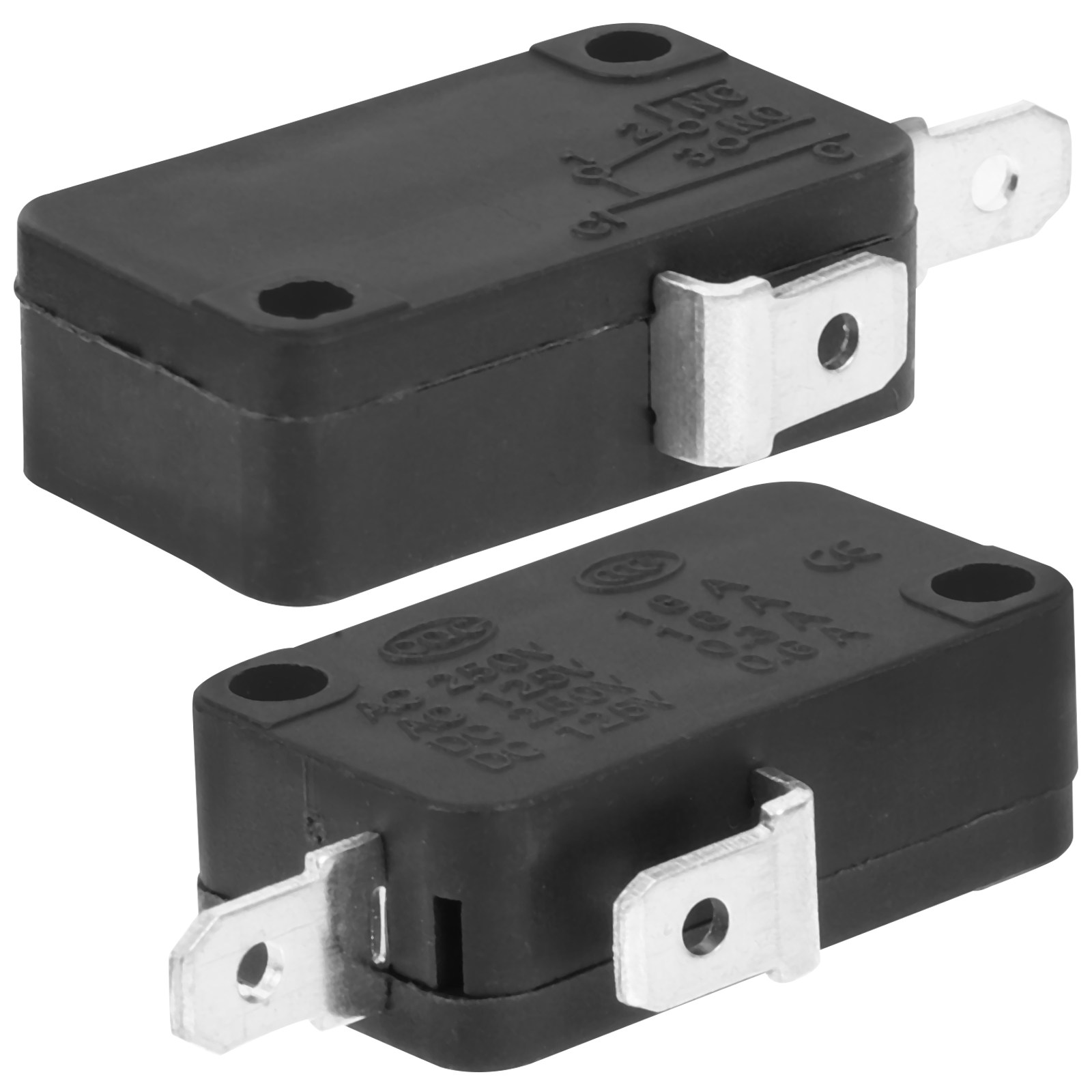 電子レンジのドア交換用マイクロスイッチ2個。2ピン、通常開、 - Home Appliances のレビューと価格