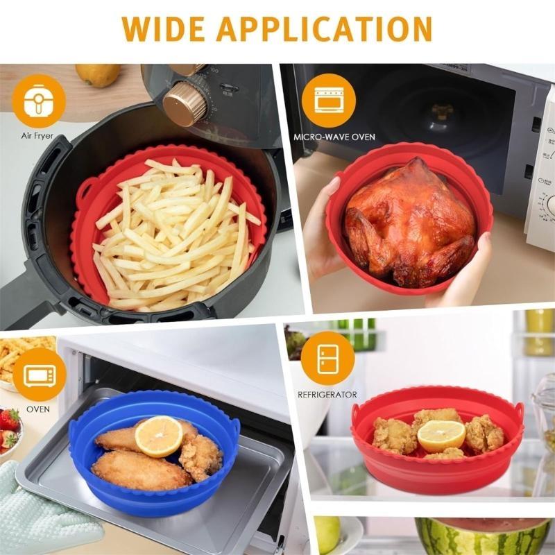 D0AB 2 パックエアフライヤーシリコンライナーポットバス - Air Fryer Silicone Pot Liner のレビューと価格